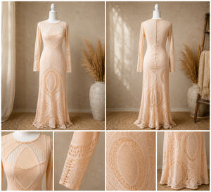 Lulus Always On My Mind S Lace Mermaid Maxi Gown Blush Bridal Wedding Guest